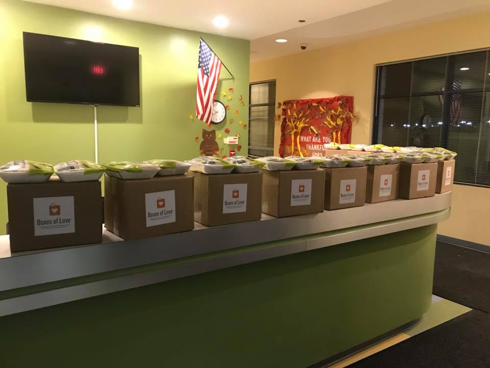 Thanksgiving Boxes of Love to Area School